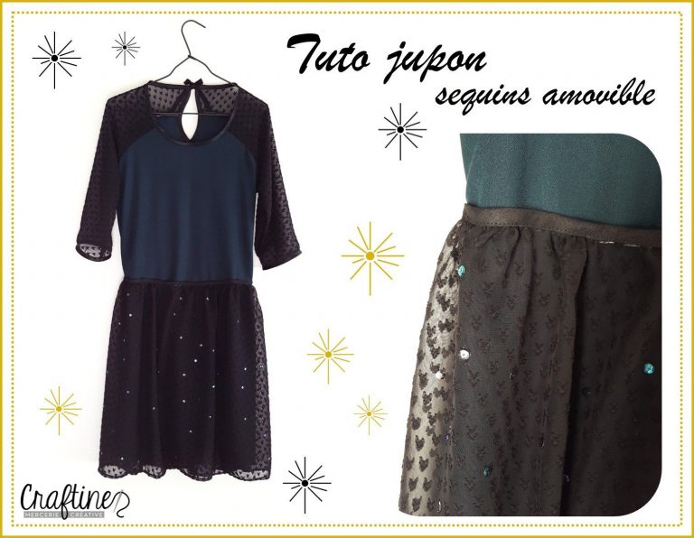 Cousons ensemble : Tuto Jupon sequins amovible